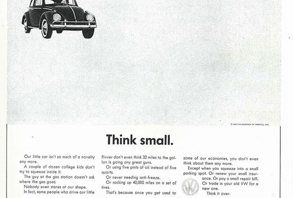 Volkswagen «Think Small» Cuando el espacio en blanco lo cambió todo