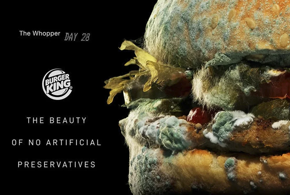 Burger King «Moldy Whopper» Transparencia radical y la psicología del anti-marketing