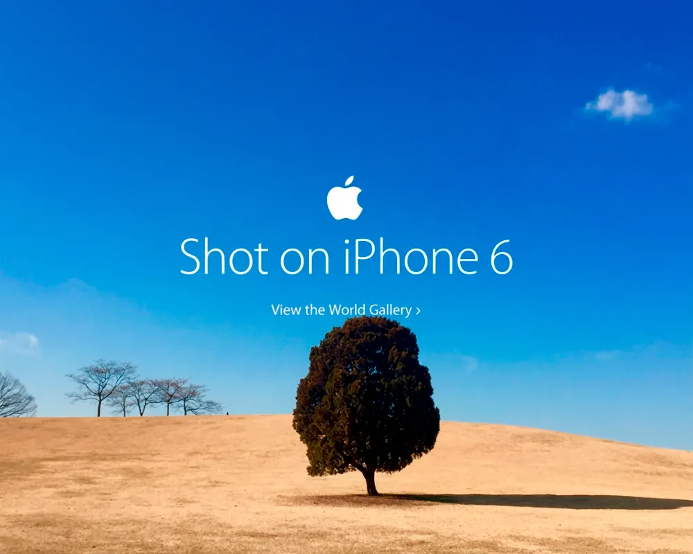 anuncio-apple-shot-on-iphone-tbwa-2015 Valla publicitaria gigante de Apple mostrando una fotografía espectacular con el texto minimalista Shot on iPhone en la esquina.